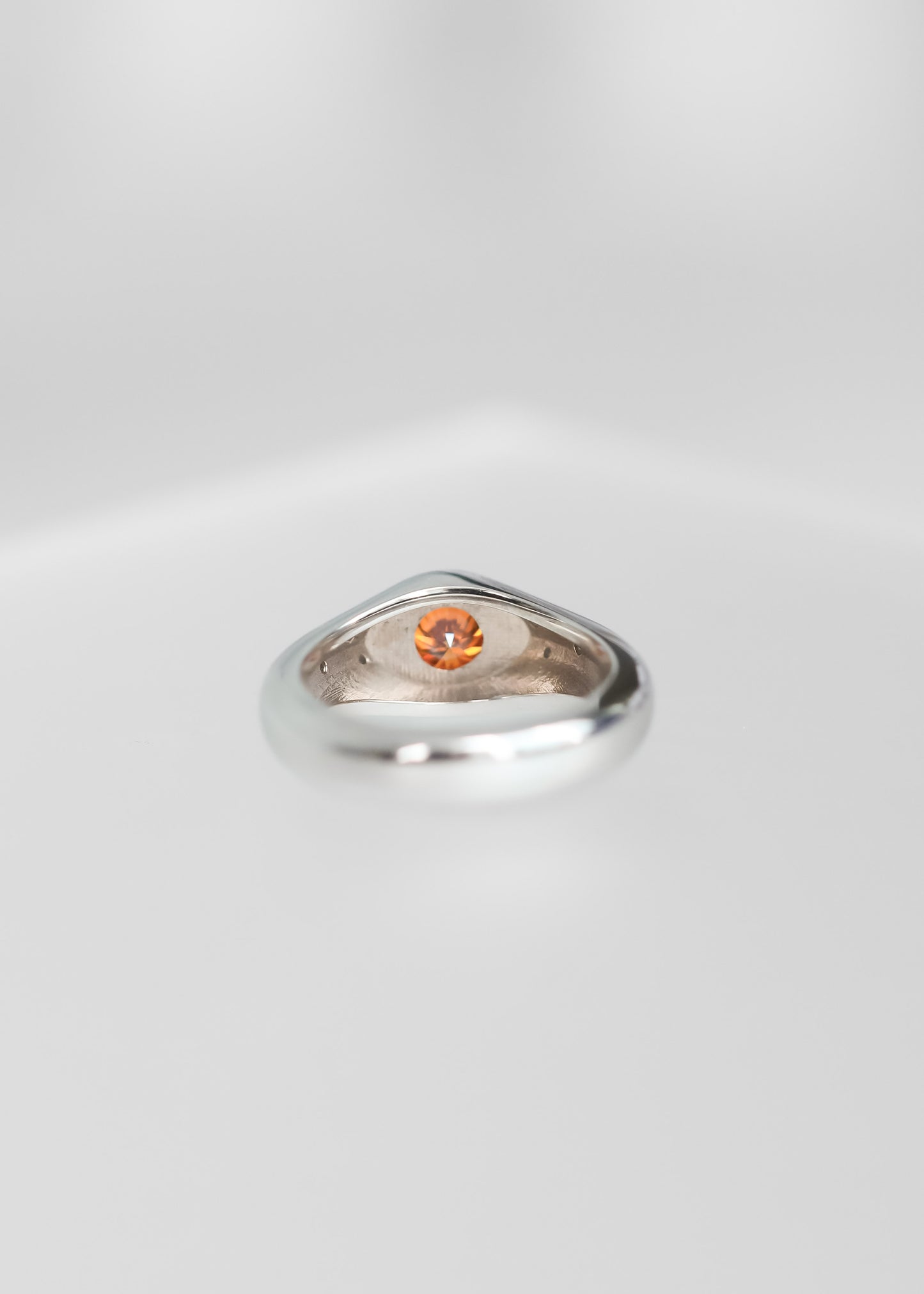 The Vulcan (Starry) | .74ct Round Moissanite | White Gold