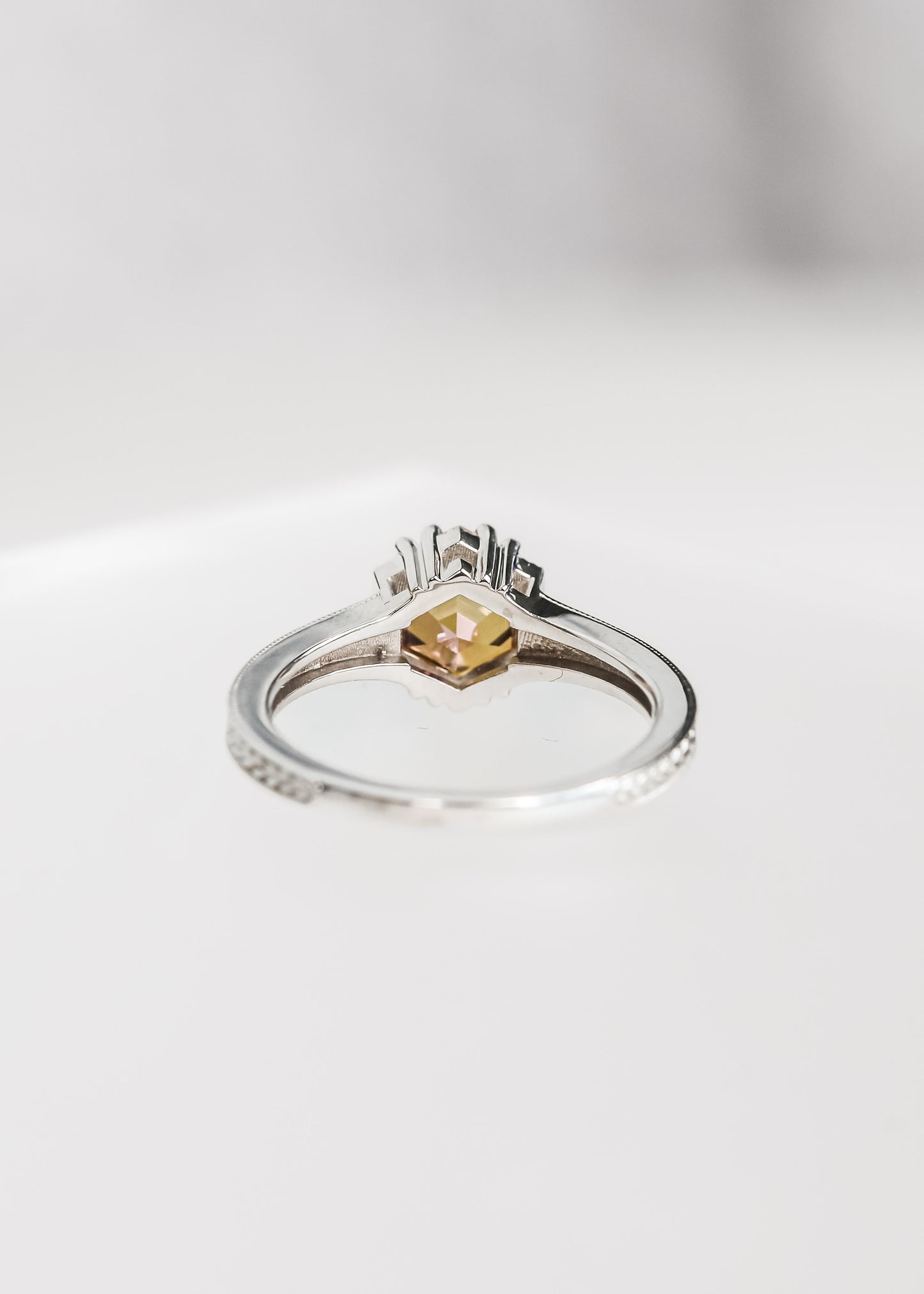 The Sage | 1.94ct Hexagon Mystic Topaz | White Gold