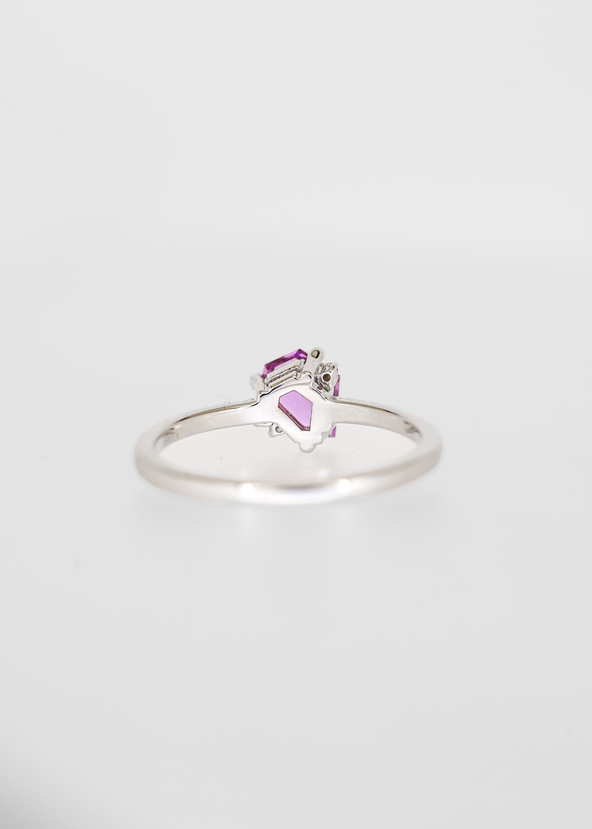 The Eloise | .74ct Funky Pink/Purple Sapphire | White Gold