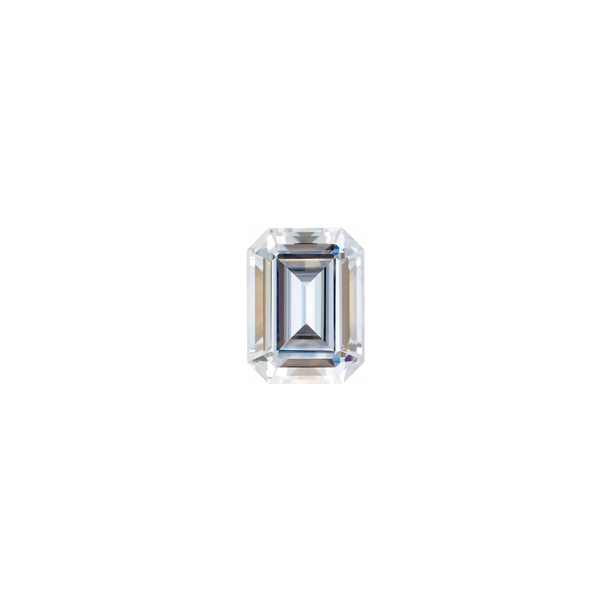 The Sage | 14k | White | Size 9.5 | Stone Moissanite | Emerald | 6x4mm | Lagoon Ring Box | Custom Engraving: I LOVE YOU +$75
