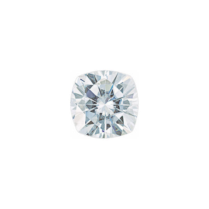 The Sage | 14k | White | Size 8.25 | Stone Moissanite | Square Cushion | 7mm | Dune Ring Box | Custom Engraving:  +$0