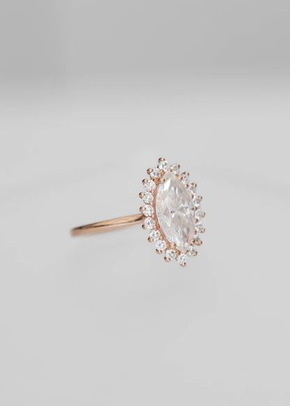 The Soleil | 1.5ct Marquise Moissanite | Rose Gold