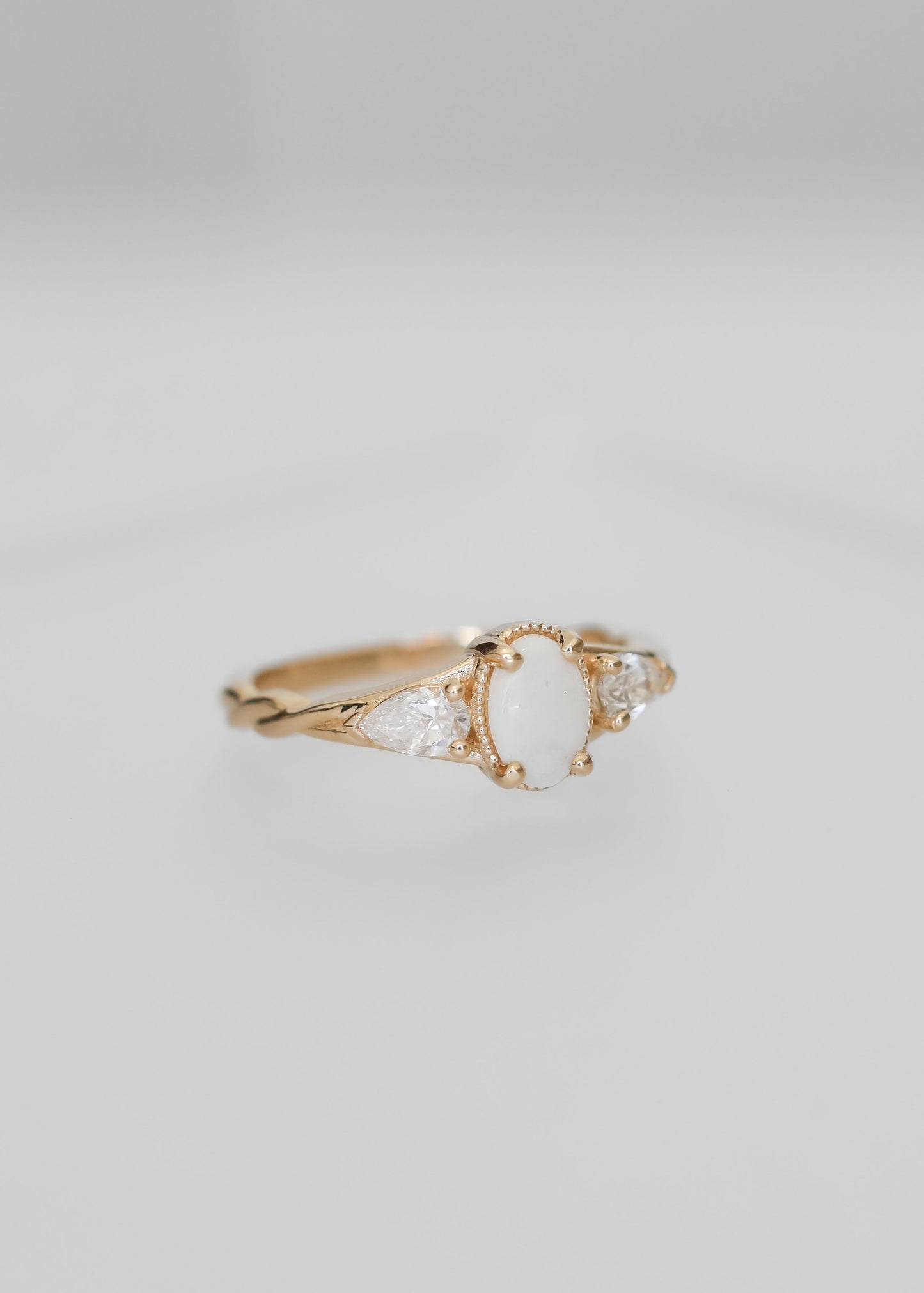The Shea | .32ct Oval Opal | Yellow Gold