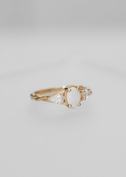 The Shea | .32ct Oval Opal | Yellow Gold