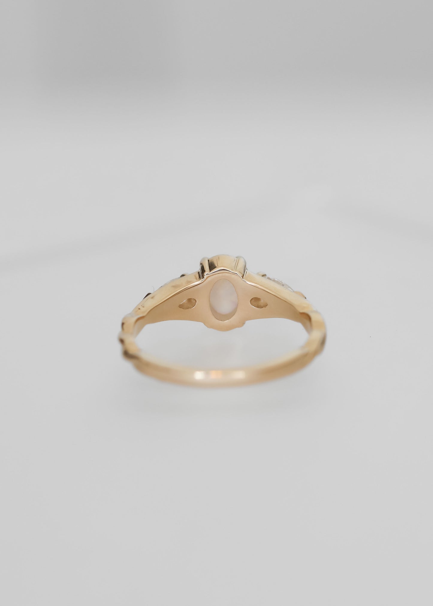 The Shea | .32ct Oval Opal | Yellow Gold