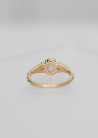 The Shea | .32ct Oval Opal | Yellow Gold