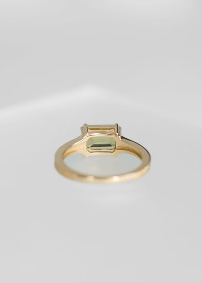 The Sage | 1.56ct Emerald Cut Tourmaline | Yellow Gold