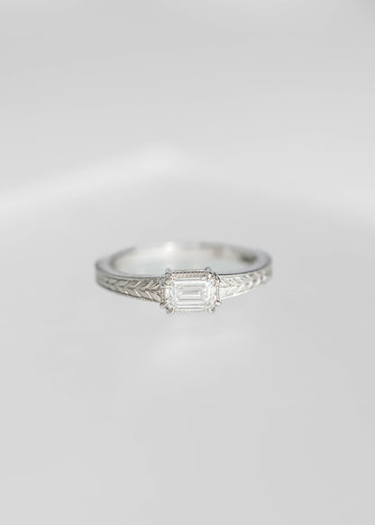 The Sage | .68ct Emerald Cut Lab Grown Diamond | White Gold