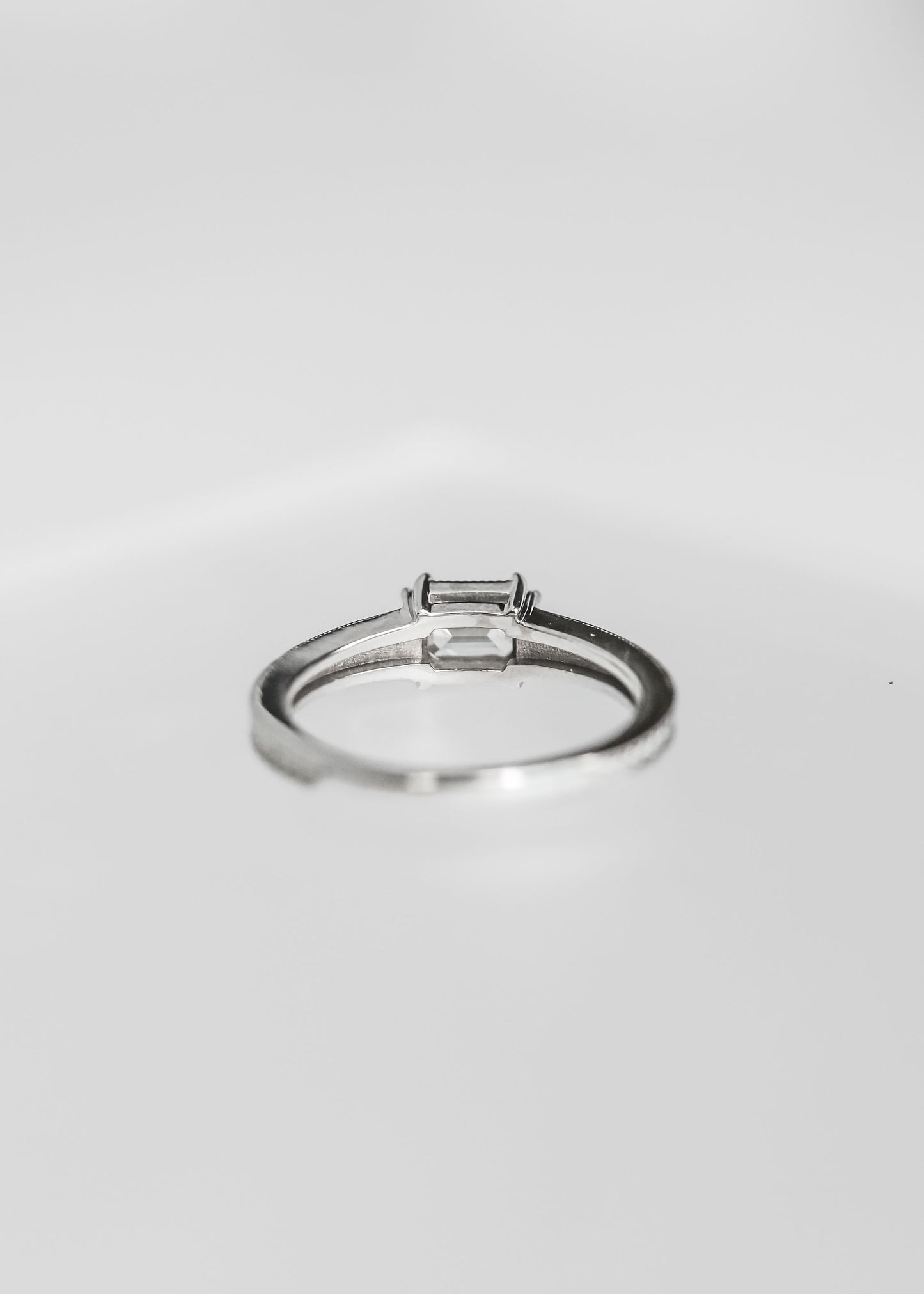 The Sage | .68ct Emerald Cut Lab Grown Diamond | White Gold