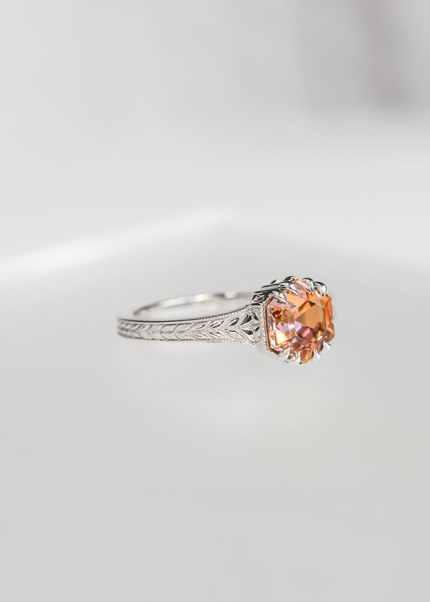 The Sage | 1.94ct Hexagon Mystic Topaz | White Gold