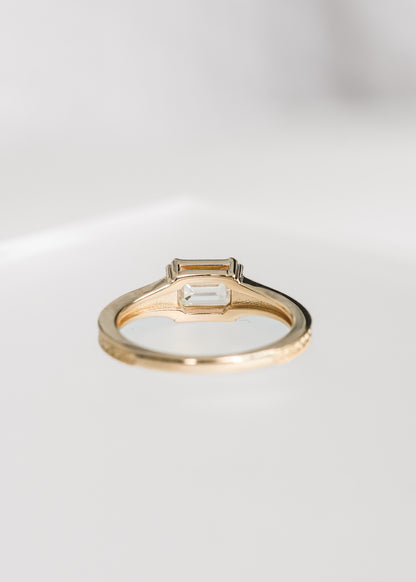 The Sage | 1.11ct Emerald Cut Lab Grown Diamond | Yellow Gold