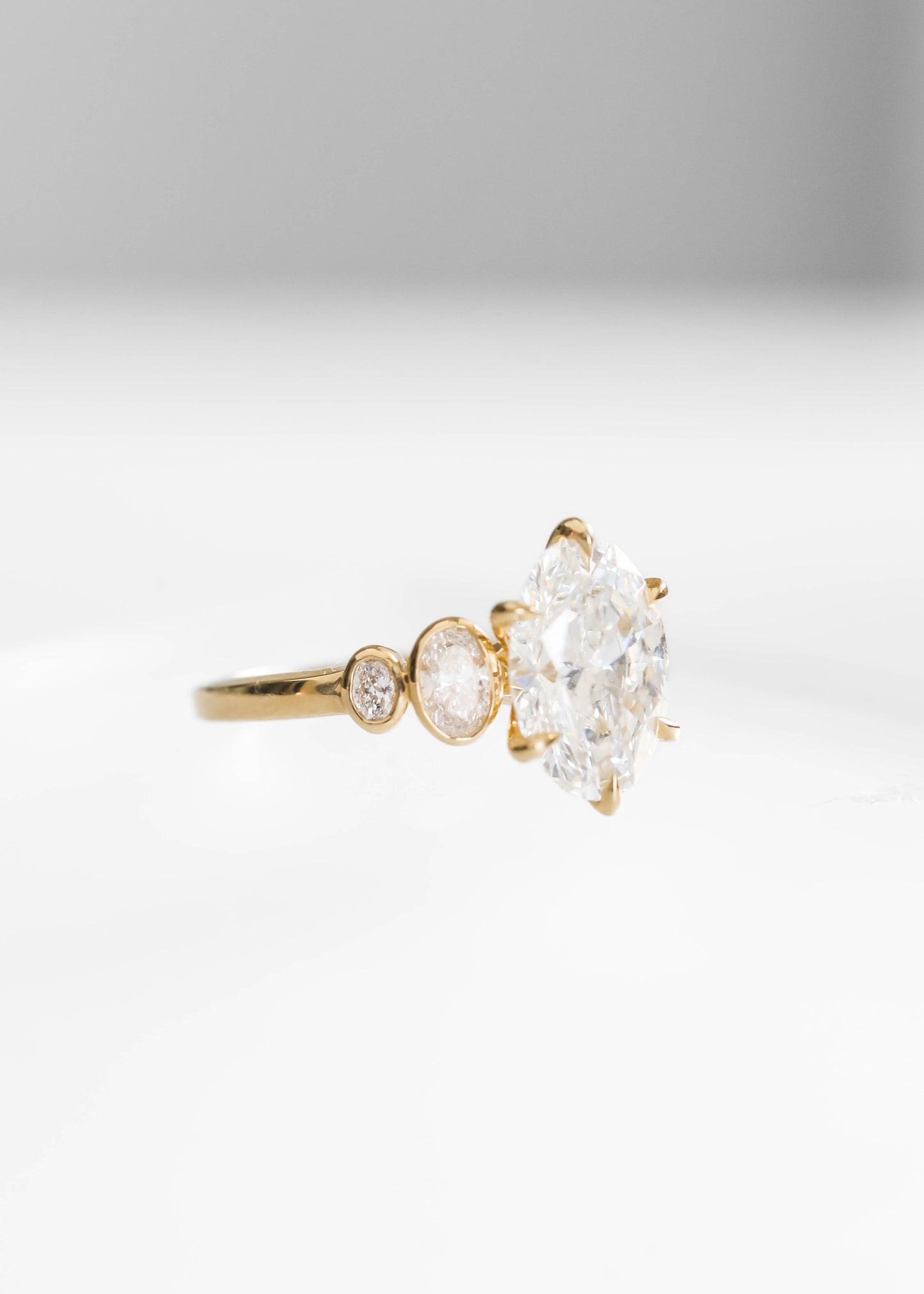 The Adelaide | 3.04ct Oval Lab Grown Diamond | Yellow Gold