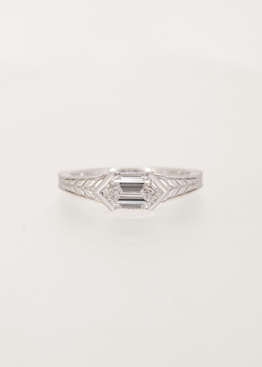 The Sage | 1.07ct Hexagon Lab Diamond | White Gold