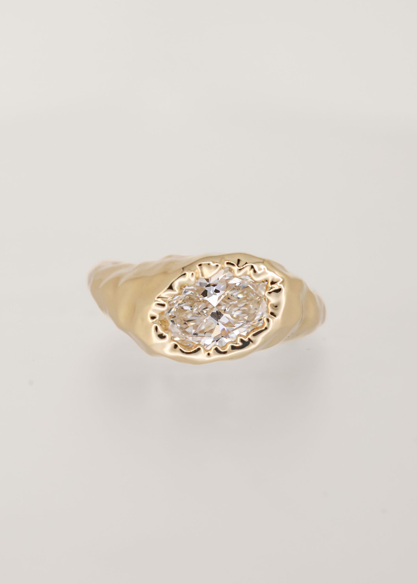 The Melty Apollo | 2.59ct Oval Lab Grown Diamond | Yellow Gold