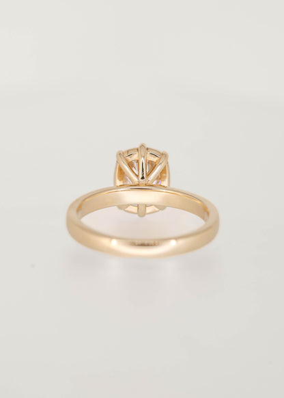 The Maeve | 1.96ct Elongated Cushion Moissanite | Yellow Gold