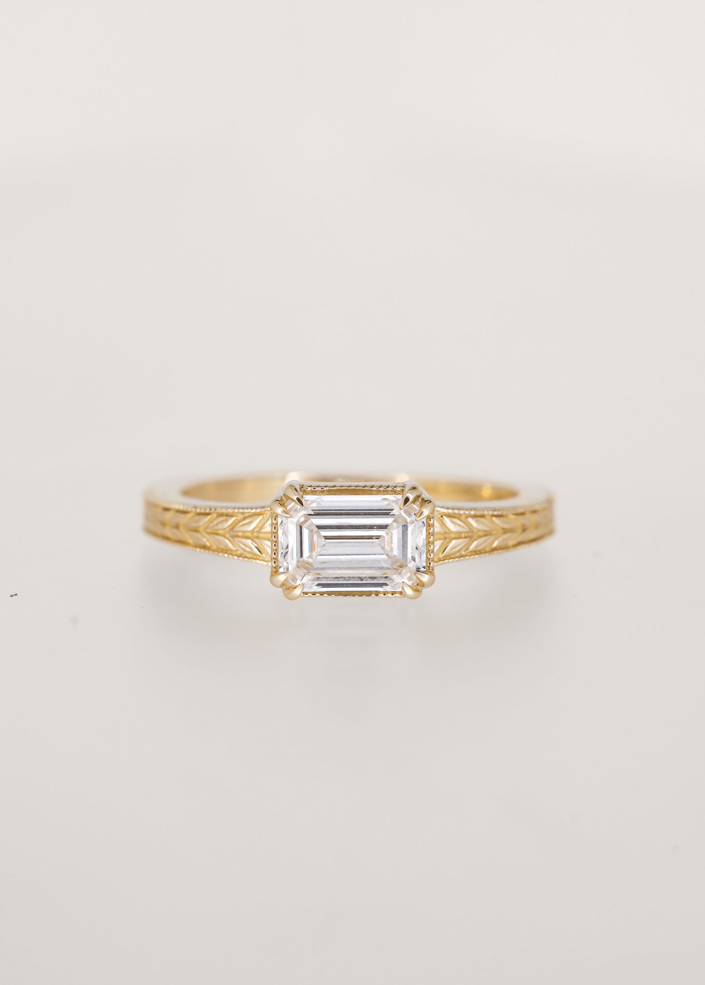 The Sage | 1.13ct Emerald Cut Lab Diamond | Yellow Gold