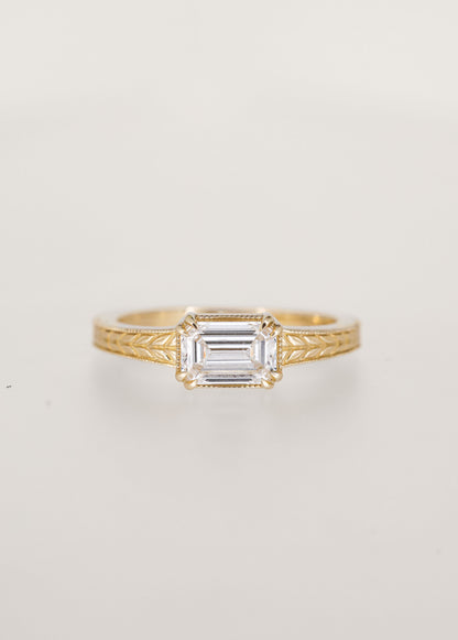 The Sage | 1.13ct Emerald Cut Lab Diamond | Yellow Gold