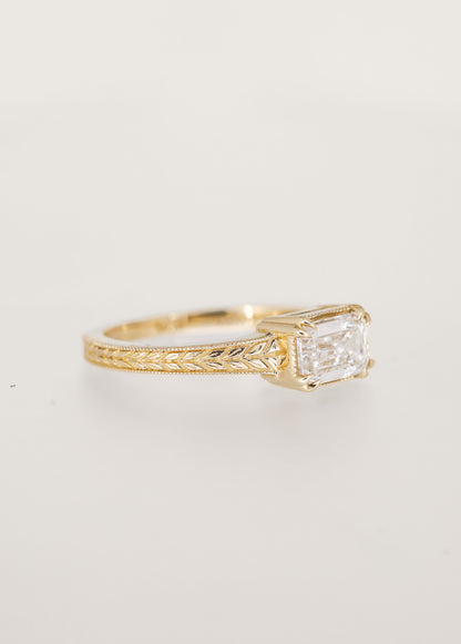 The Sage | 1.13ct Emerald Cut Lab Diamond | Yellow Gold