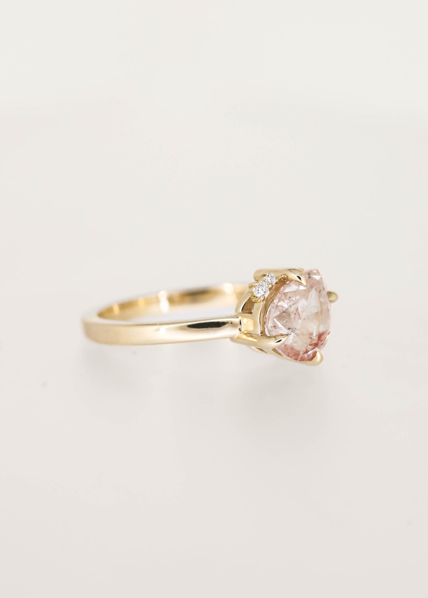 The Eloise | 1.65ct Pear Salt and Pepper Diamond | Yellow Gold
