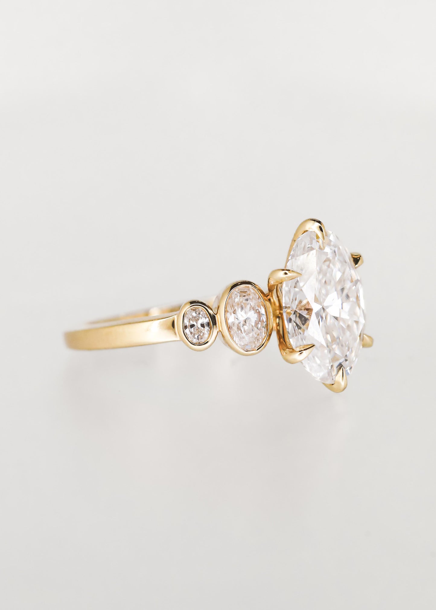 The Adelaide | 3.04ct Oval Lab Grown Diamond | Yellow Gold