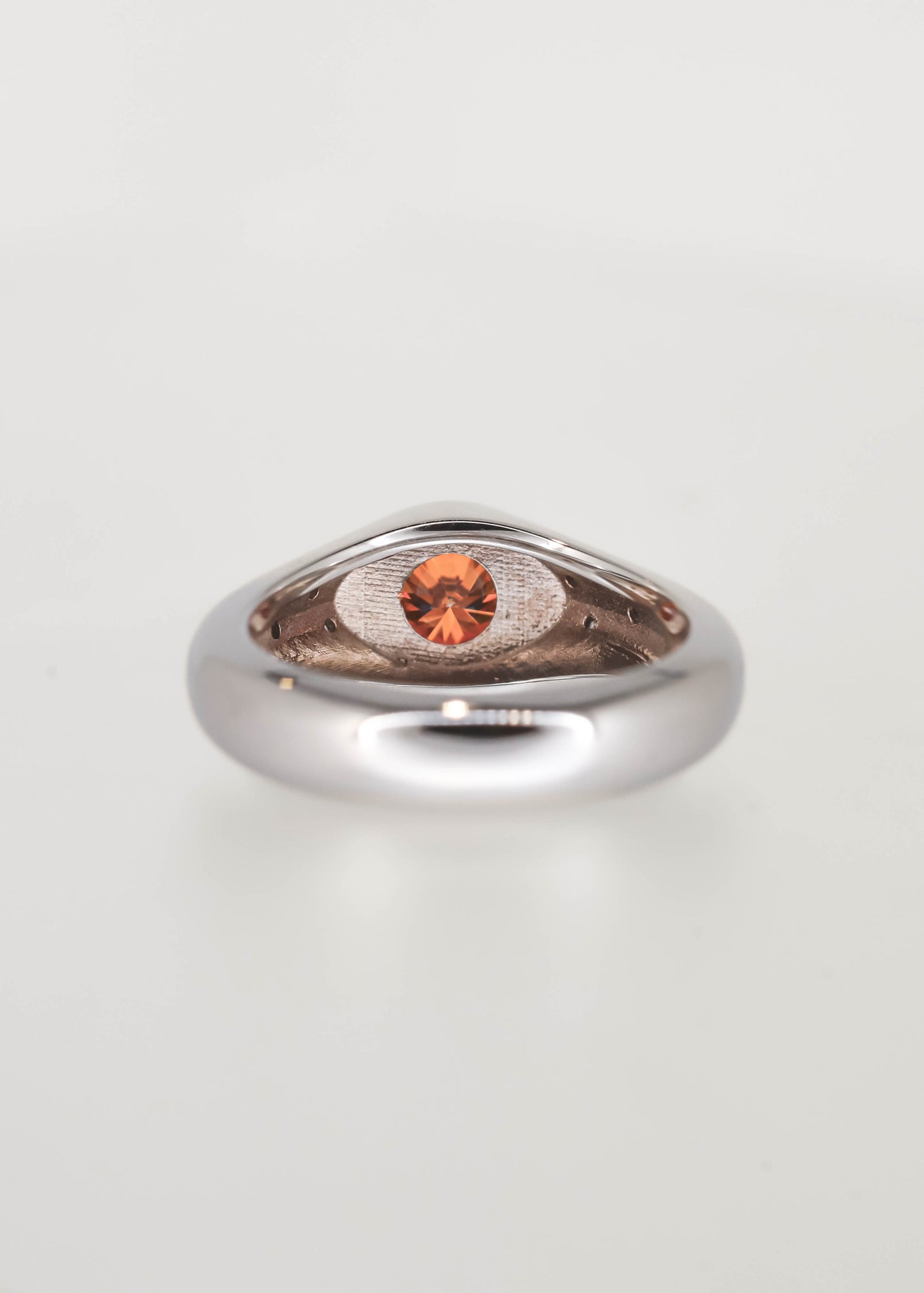 The Vulcan (Starry) | .74ct Round Moissanite | White Gold