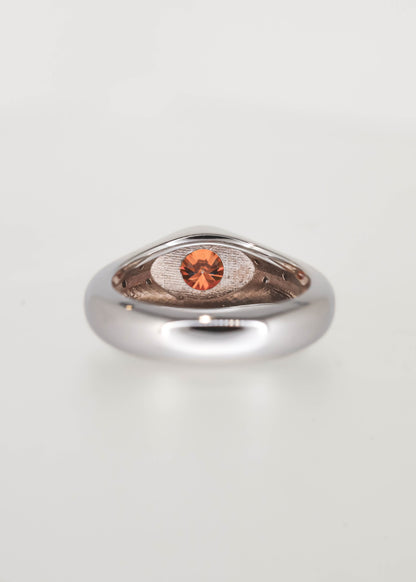 The Vulcan (Starry) | .74ct Round Moissanite | White Gold