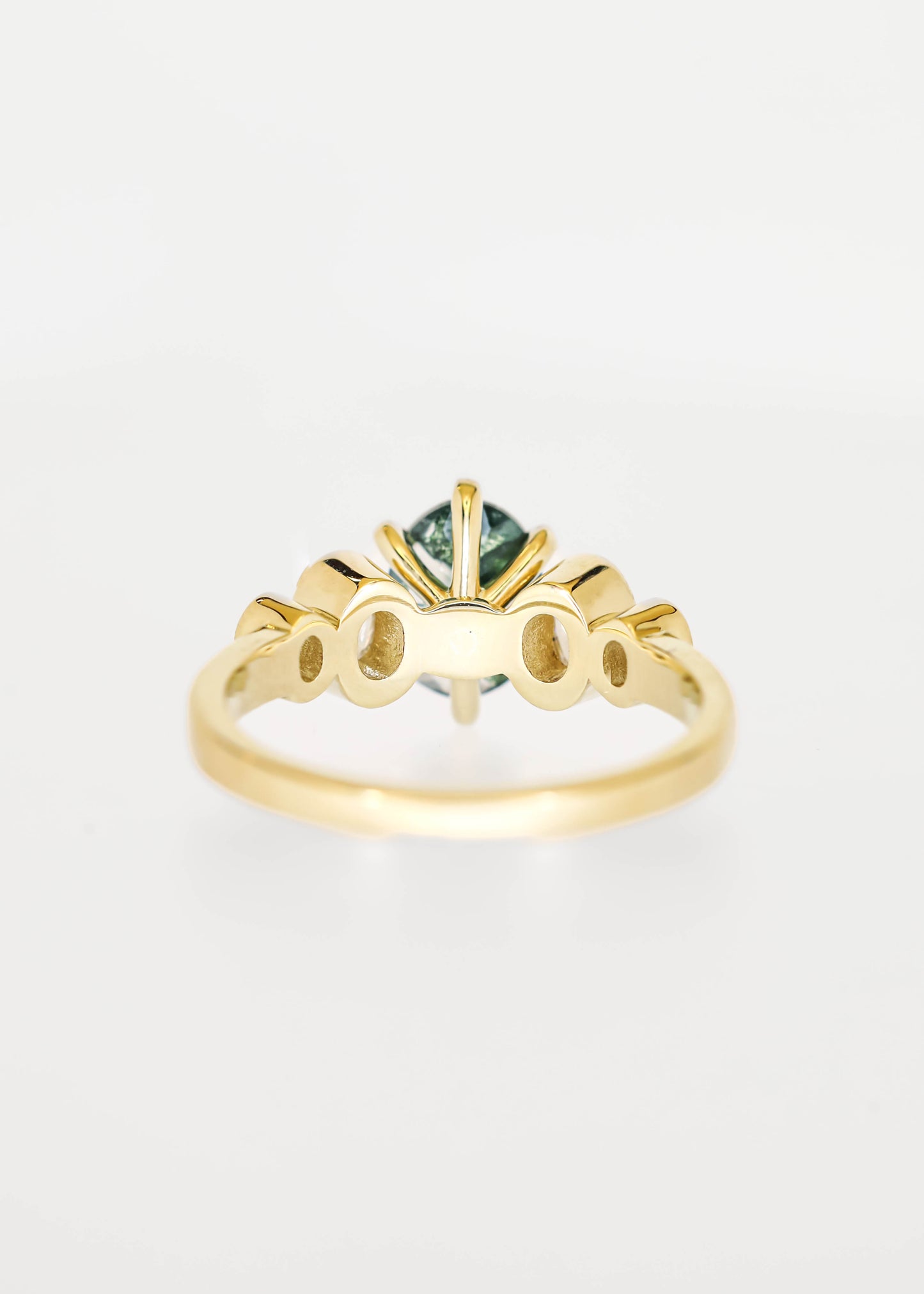 The Adelaide | .90ct Oval Moss Agate | Yellow Gold