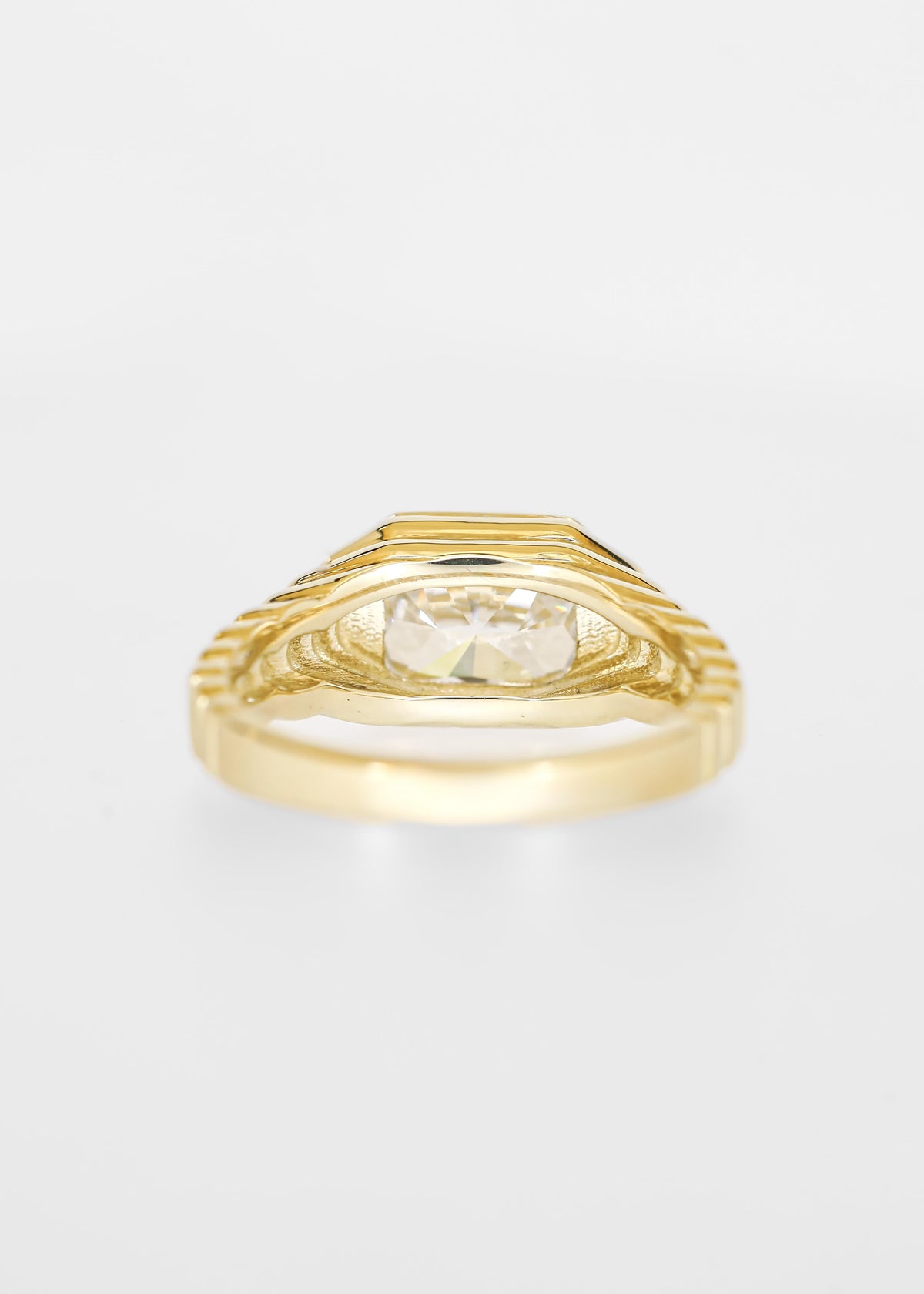 The Ribbed Vulcan | 2.01ct Lab Radiant Cut Diamond | Yellow Gold