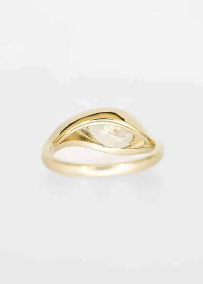 The Apollo | 2.63ct Pear Lab Yellow Diamond | Yellow Gold