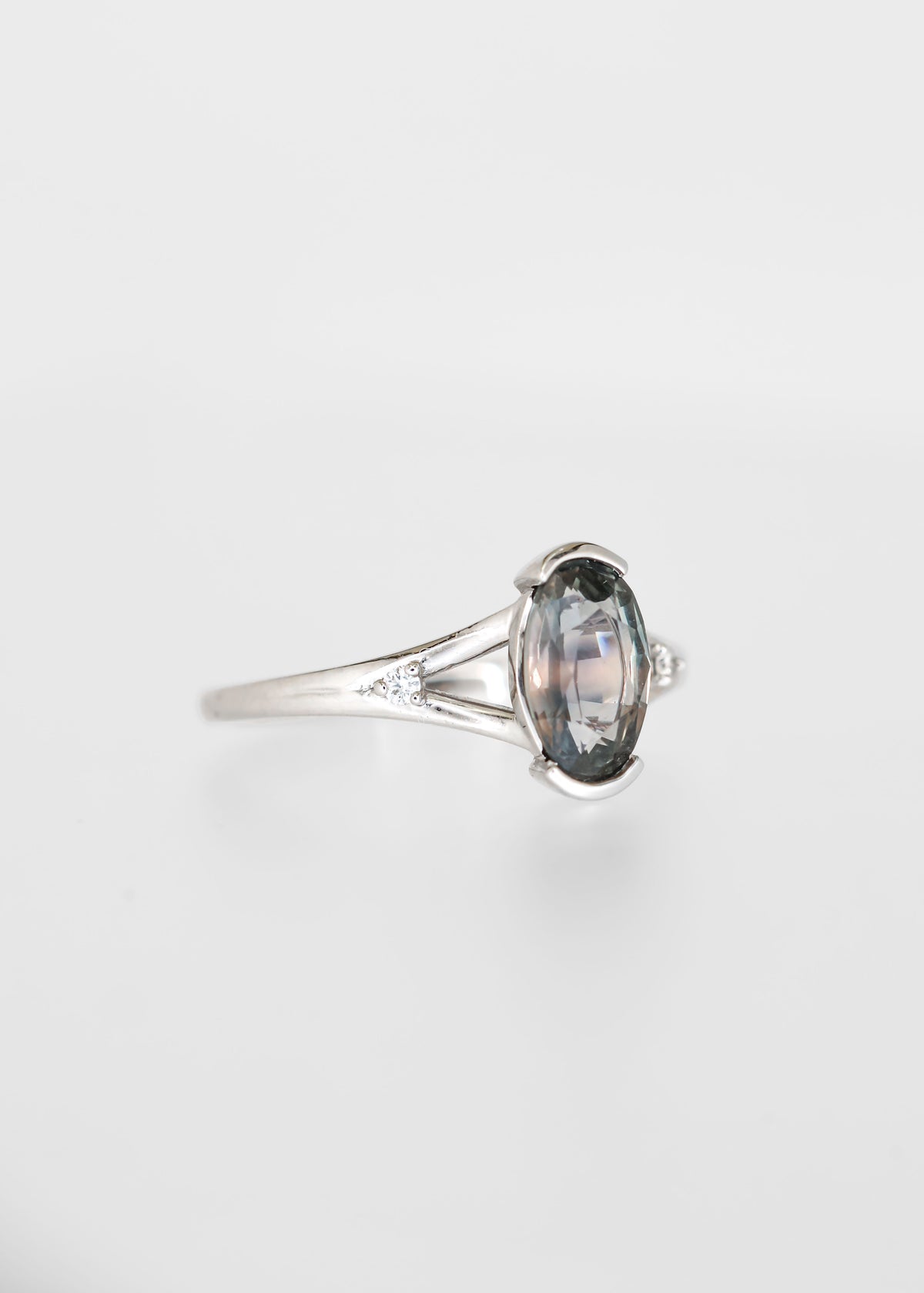 The Gemma | 1.51ct Moval Sapphire | White Gold