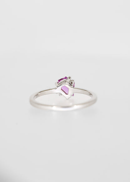 The Eloise | .74ct Funky Pink/Purple Sapphire | White Gold