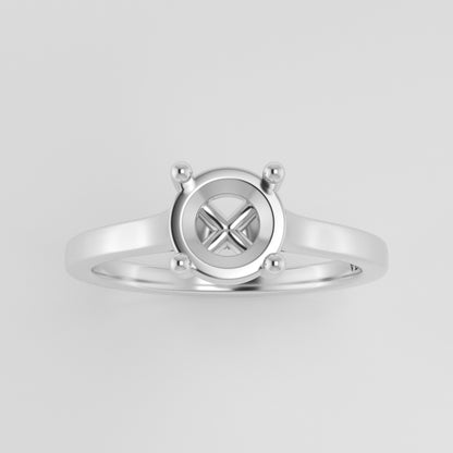 The Nova | 14k | White | Size 9.5 | Stone MOS173 | Dune Ring Box | Custom Engraving:  +$0