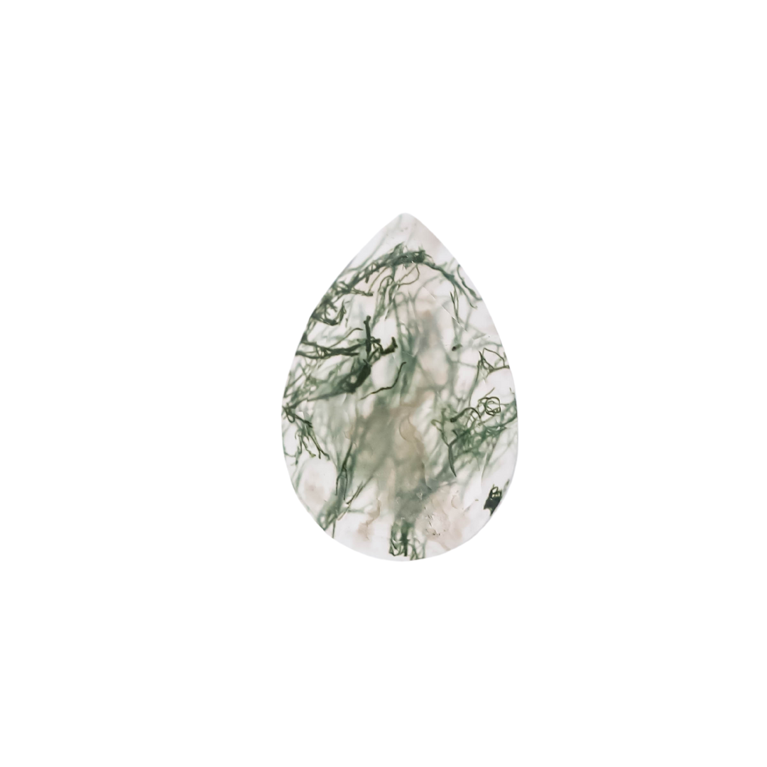 The Selene | 14k | White | Size 7.25 | Stone MOS52 | Dune Ring Box | Custom Engraving:  +$0