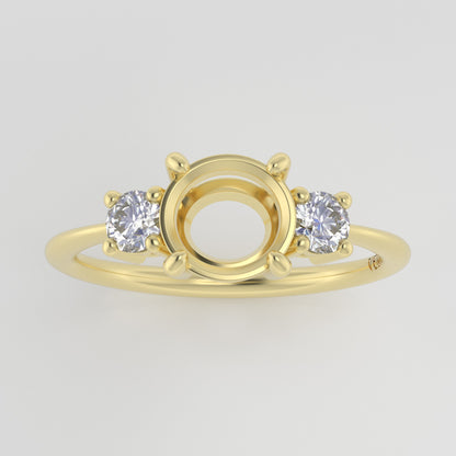 The Orion | 14k | Yellow | Size 6.5 | Stone MSA12 | Moss Ring Box | Custom Engraving:  +$0