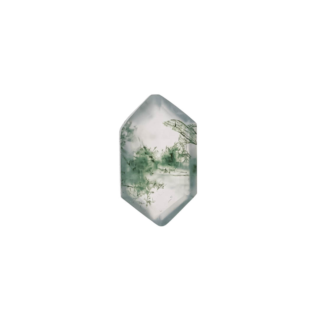 The Apollo | 14k | White | Size 5 | Stone MOS196 | Moss Ring Box | Custom Engraving:  +$0