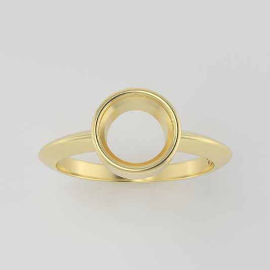 The Leda | 14k | Yellow | Size 8.25 | Stone Moissanite | Oval | 8x6mm | Dune Ring Box | Custom Engraving:  +$0
