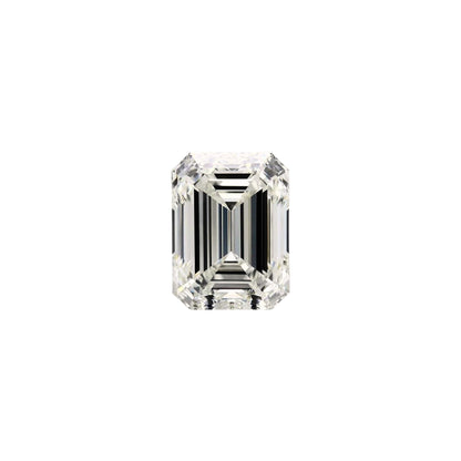 The Leda | Platinum | White | Size 7.25 | Stone Emerald | B Quality | 2ct | Moss Ring Box | Custom Engraving:  +$0