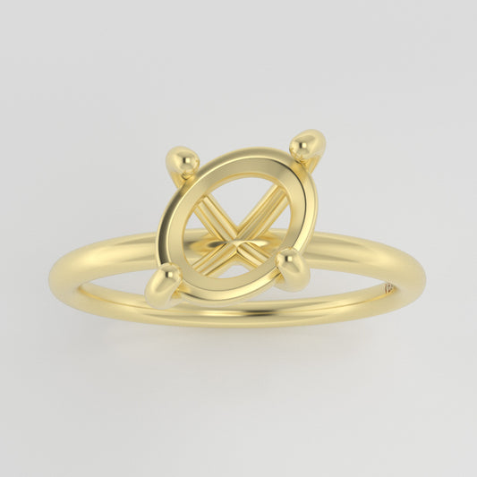 The Skye | 14k | Yellow | Size 7.5 | Stone RB41 | Antelope Ring Box | Custom Engraving:  +$0