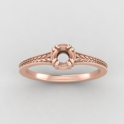The Sage | 14k | Rose | Size 9.5 | Stone AQ11 | Lagoon Ring Box | Custom Engraving: everything +$75