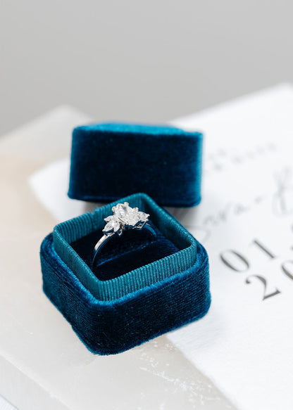 The Phoenix | Platinum | White | Size 7.5 | Stone Emerald | A Quality | 1ct | Blue Ring Box | Custom Engraving:  +$0