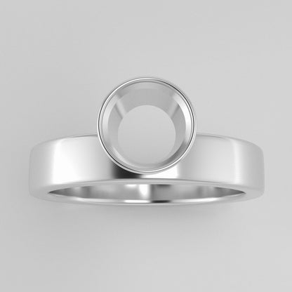 The Phoenix | 14k | White | Size 9.5 | Stone EM7 | Gray Ring Box | Custom Engraving:  +$0