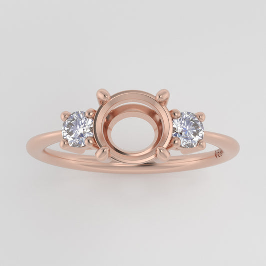 The Orion | 14k | Rose | Size 7 | Stone OV23 | Pink Ring Box | Custom Engraving: Lucky me  +$75
