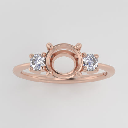 The Orion | 14k | Rose | Size 5 | Stone MG8 | Moss Ring Box | Custom Engraving: * +$75