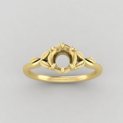 The Mira | 14k | Yellow | Size 5 | Stone HX170 | Purple Ring Box | Custom Engraving:  +$0