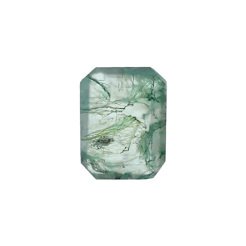 The Calisto | 14k | White | Size 7.25 | Stone MOS111 | Green Ring Box | Custom Engraving:  +$0