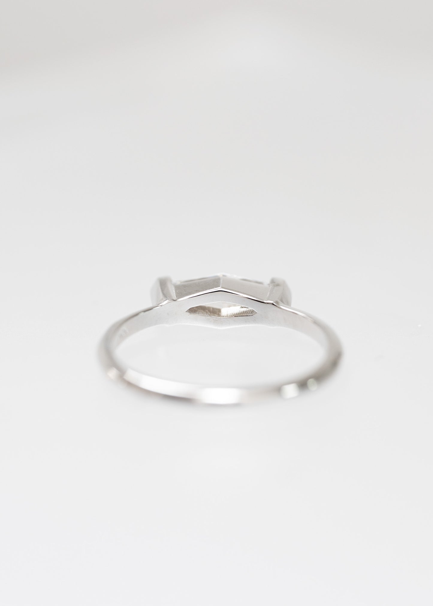 The Lyra | .60ct Step Marquise Natural Diamond | White Gold