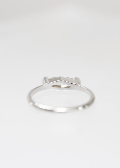The Lyra | .60ct Step Marquise Natural Diamond | White Gold