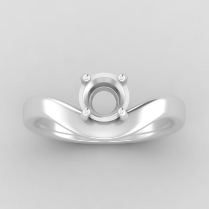 The West | 14k | White | Size 6 | Stone EMC21 | Green Ring Box | Custom Engraving:  +$0