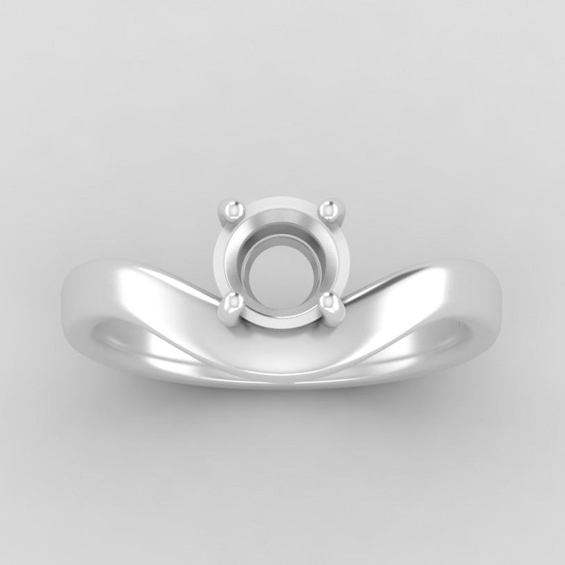 The West | 14k | White | Size 7 | Stone SA16 | Gray Ring Box | Custom Engraving:  +$0