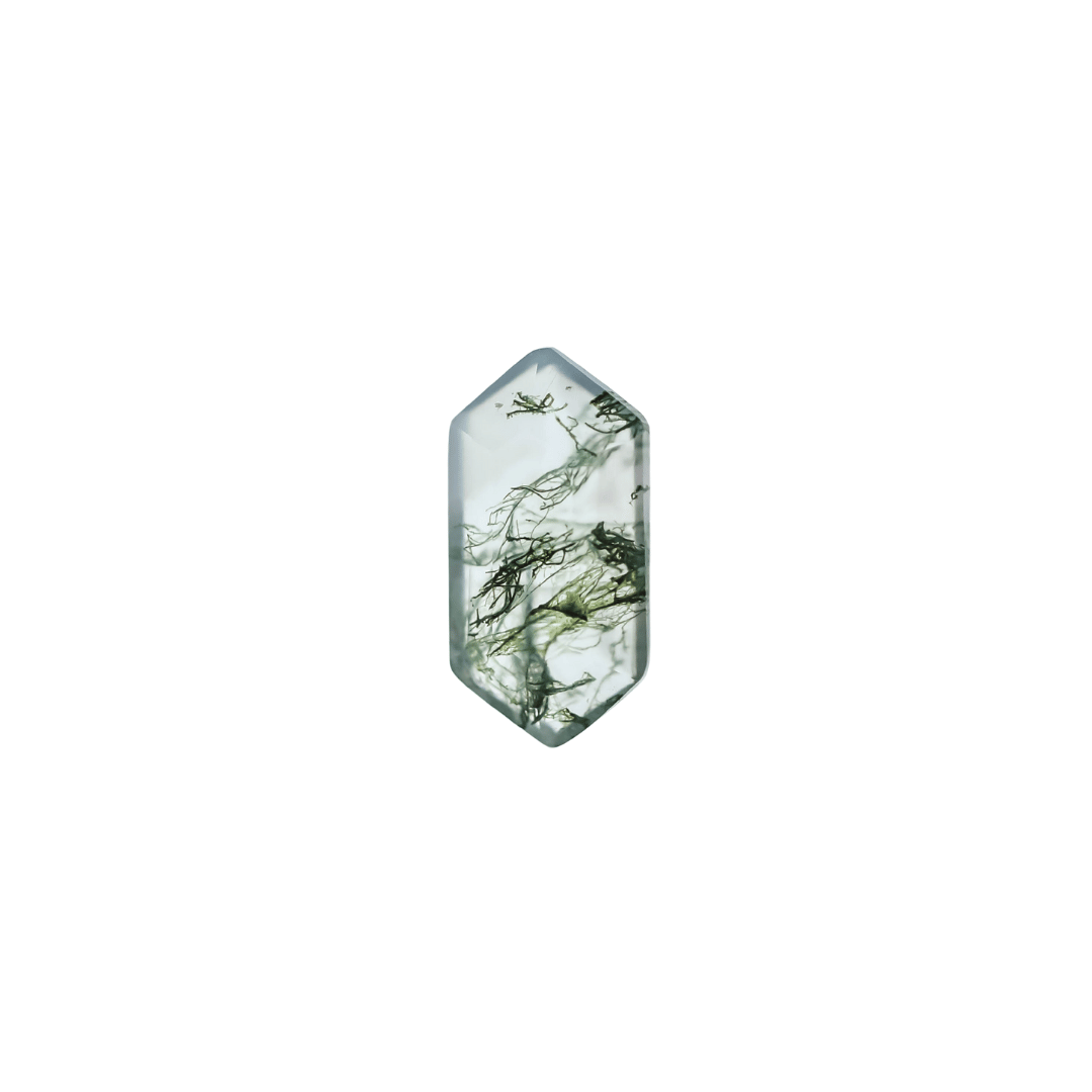 The Lyra | 14k | White | Size 7 | Stone MOS182 | Moss Ring Box | Custom Engraving:  +$0